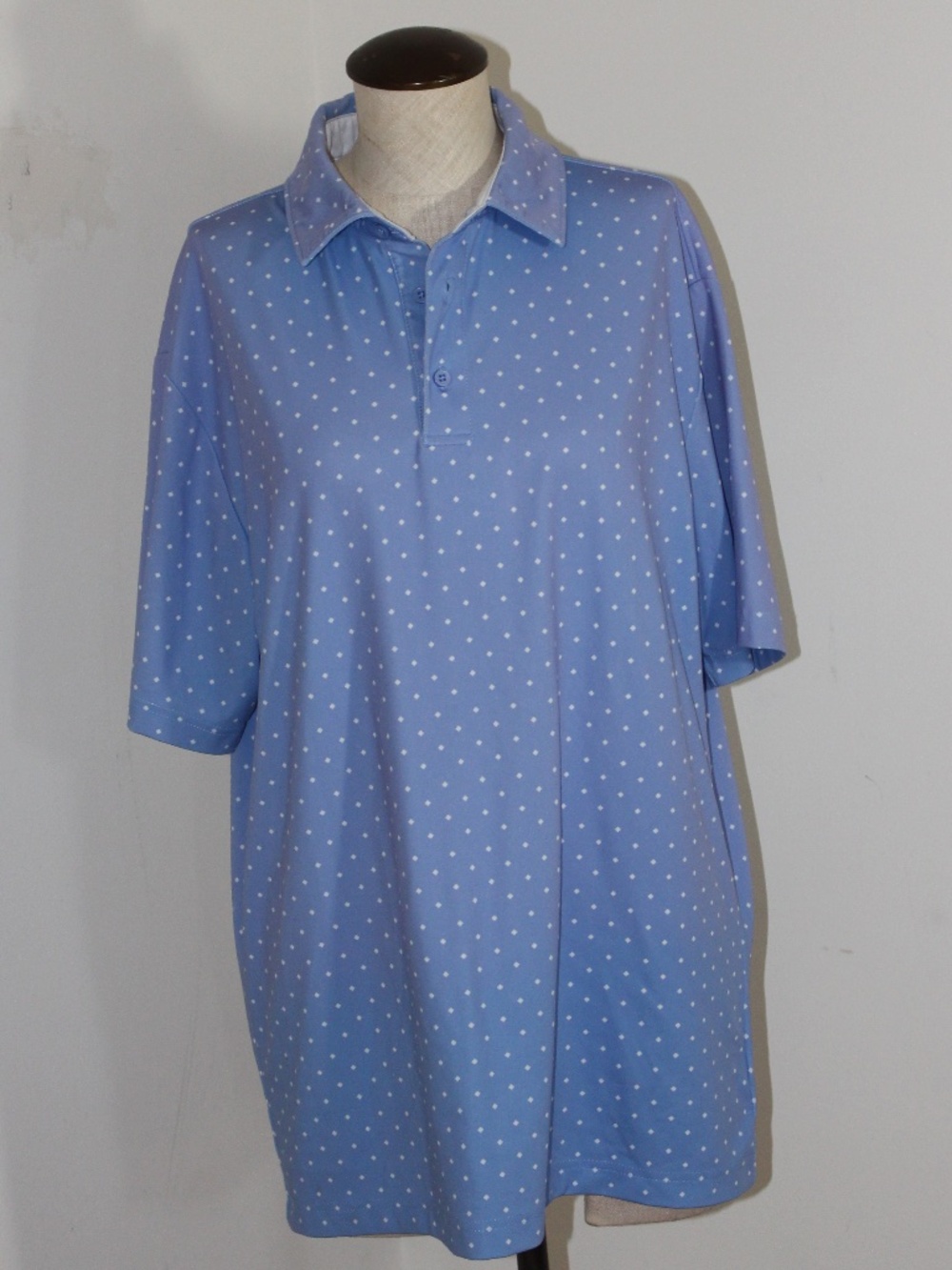Rorie Whelan Golf Carolina Blue Diamond Short Sleeve Polo Shirt
